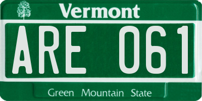 VT license plate ARE061