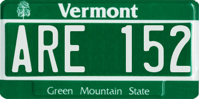 VT license plate ARE152