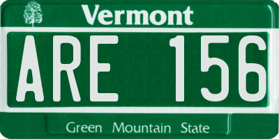 VT license plate ARE156