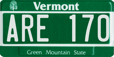 VT license plate ARE170