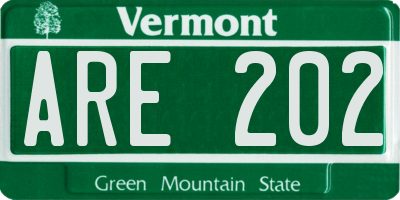 VT license plate ARE202