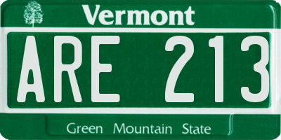 VT license plate ARE213