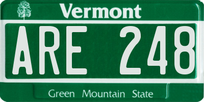 VT license plate ARE248