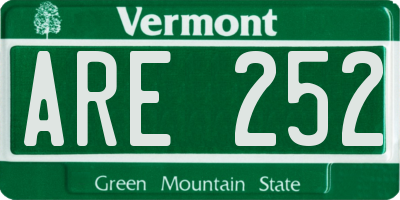 VT license plate ARE252