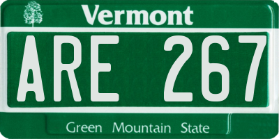 VT license plate ARE267