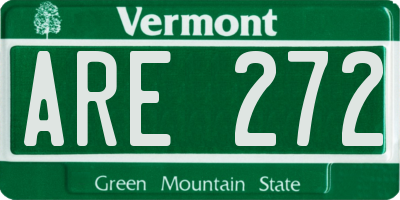VT license plate ARE272