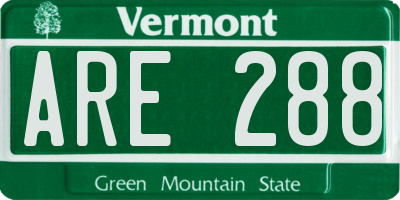 VT license plate ARE288