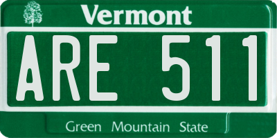VT license plate ARE511