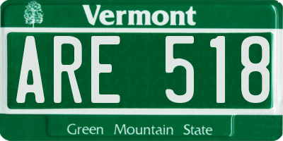 VT license plate ARE518
