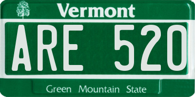 VT license plate ARE520