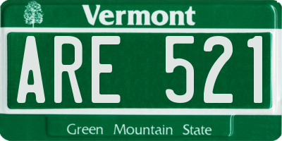 VT license plate ARE521