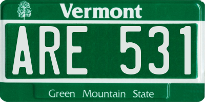 VT license plate ARE531