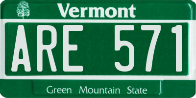 VT license plate ARE571