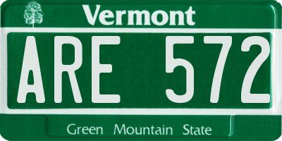 VT license plate ARE572