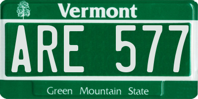 VT license plate ARE577