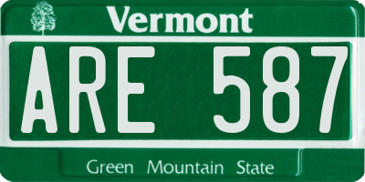 VT license plate ARE587