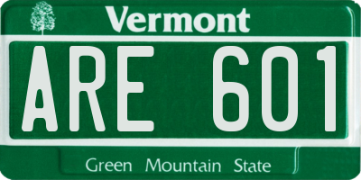VT license plate ARE601