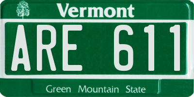 VT license plate ARE611