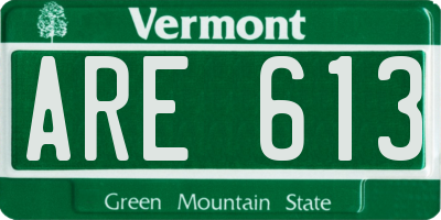 VT license plate ARE613