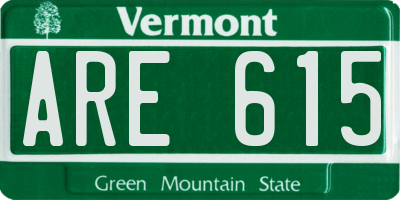 VT license plate ARE615