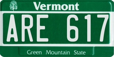 VT license plate ARE617