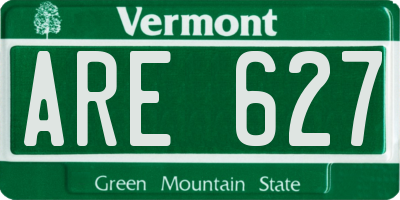 VT license plate ARE627