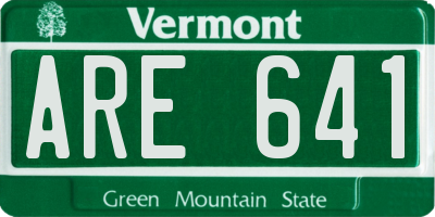 VT license plate ARE641