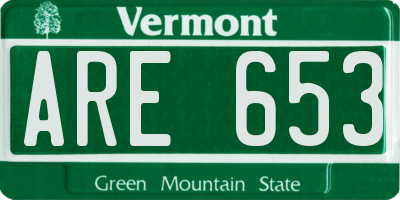VT license plate ARE653