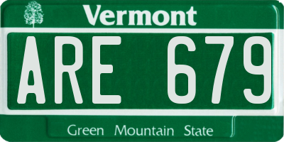 VT license plate ARE679