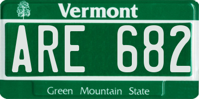 VT license plate ARE682