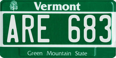 VT license plate ARE683
