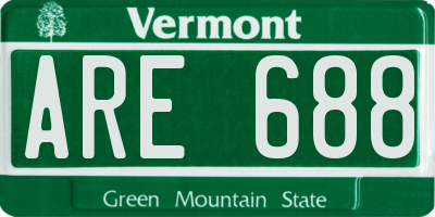 VT license plate ARE688