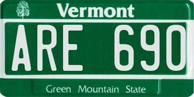 VT license plate ARE690