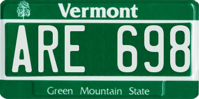 VT license plate ARE698