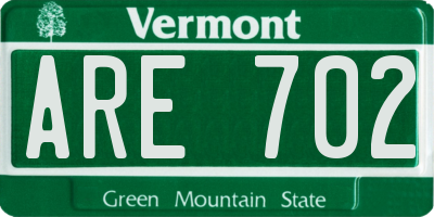 VT license plate ARE702