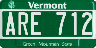 VT license plate ARE712