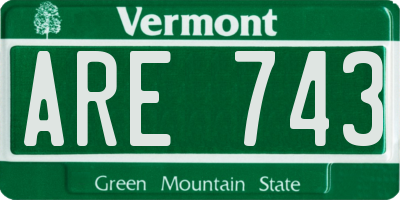 VT license plate ARE743