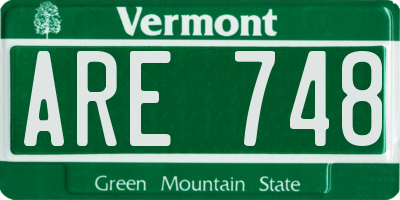 VT license plate ARE748