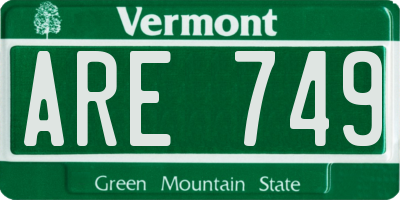 VT license plate ARE749