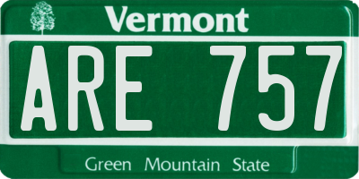 VT license plate ARE757