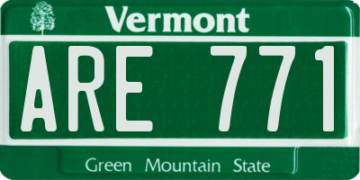 VT license plate ARE771