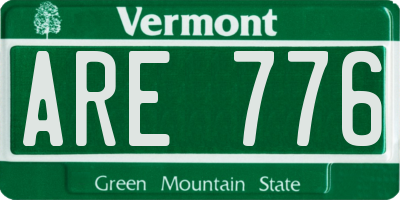 VT license plate ARE776