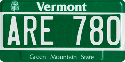 VT license plate ARE780