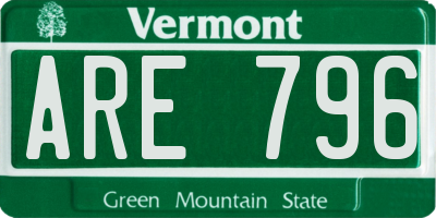 VT license plate ARE796