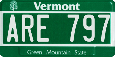 VT license plate ARE797