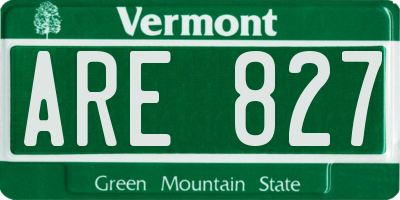VT license plate ARE827
