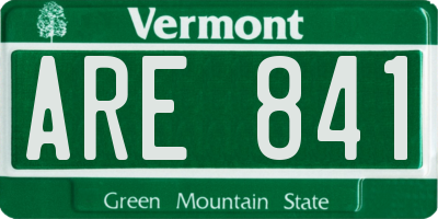 VT license plate ARE841