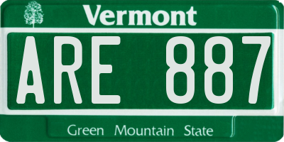 VT license plate ARE887