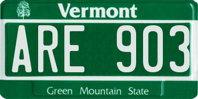 VT license plate ARE903