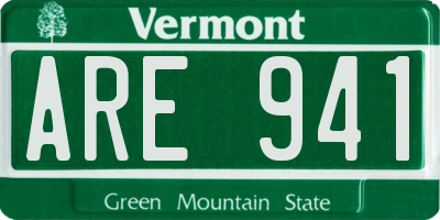 VT license plate ARE941